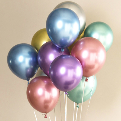 12-Inch Metallic Rubber Balloons 3.5G Thick Pearlescent Metallic Balloon Wedding Party Decoration Layout Balloon