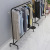 Clothesline Pole Men's and Women's Shelves Clothes Rack Floor-Standing Cloth Rack