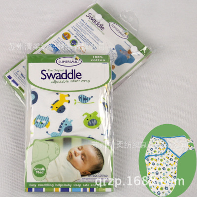 Cotton Anti-Scare Swaddling Newborn Baby Anti-Startle Sleeping Bag Autumn and Winter Thick Cotton Swaddling Sleeping Bag