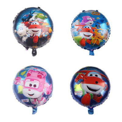 New Super Wings Cartoon Aluminum Balloon 18-Inch Super Wings Aluminum Foil Balloon Children's Party Decoration