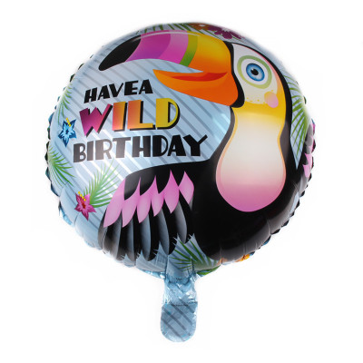 New 18-Inch round Woodpecker Aluminum Foil Balloon Wholesale Birthday Party Decoration Toy Balloon