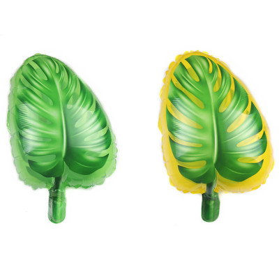 New 18-Inch Special-Shaped Leaf Shape Aluminum Film Balloon Monstera Decorative Party Children's Toy Aluminum Film Balloon