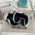 Korean Dongdaemun Ins Boutique Black Chanel Style Elegant Fabric Tie up the Hair Leather Cover Hair Band Female Pork Intestine Ring