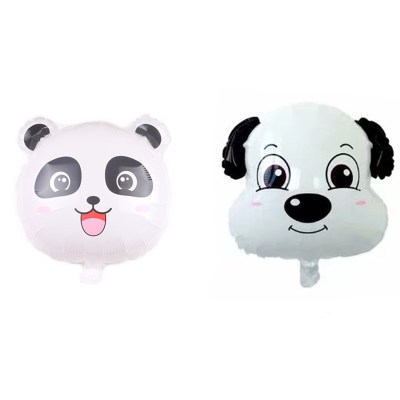 New 18-Inch round Small Animal Shape Head Aluminum Foil Balloon Wholesale Birthday Party Decoration