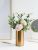 European-Style Cylinder Metal Electroplating Vase Decoration Living Room Sample Room Gold Iron Art Flower Container Light Luxury Soft Decoration
