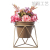 Nordic Simple Iron Golden Geometric Flower Pot Creative Home Living Room Study Flower Arrangement Table Decorative Ornaments Flower Stand