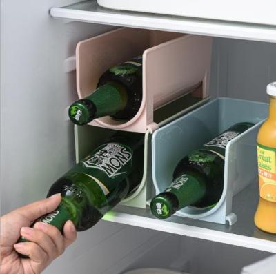 Plastic Refrigerator Multi-Layer Stackable Storage Rack Kitchen Countertop Commodity Shelf Beverage Beer Organizing Rack