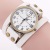 AliExpress Foreign Trade Supply Vintage Genuine Leather Digital Two-Circle Watch Cowhide Quartz Watch in Stock Wholesale