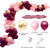 Cross-Border Hot Sale Wine Red Balloon Chain Pink Suit Arch Balloon Combo Birthday Wedding Party Decoration Supplies