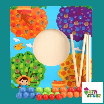 Chopsticks Clip Beads Sensory Training Equipment Parent-Child Interactive Color Game