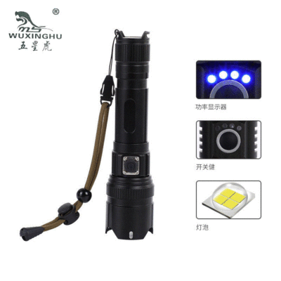 New Power Torch Outdoor P50 Bulb Waterproof Long Shot 500 M Telescopic Zoom Flashlight Factory Direct Supply