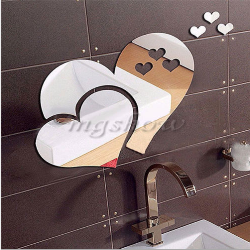 cross-border home three-dimensional stereoscope heart-shaped wall stickers