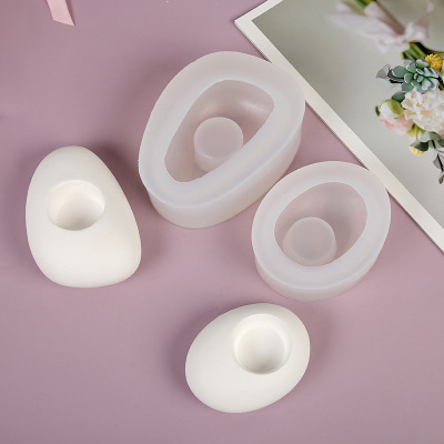 DIY Candlestick Candle Holder Molded Silicone Mold Aromatherapy Gypsum Decoration Fragrant Stone Mold Factory Direct Sales Wholesale