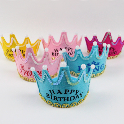 Wholesale Led Luminous Birthday Hat Luminous Birthday Princess Crown Children's Birthday Party Hat Factory Direct Sales