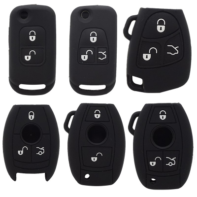 Applicable to Mercedes-Benz C200l Cla220 Gla200 Glc260 Remote Key Case Car Key Silicone Bag