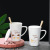 Cute Cartoon Small Animal Ceramic Cup Matte Water Cup Fresh with Cover Spoon Mug Breakfast Coffee Milk Cup