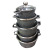 Medical Stone Soup Pot Five One Set Household Flat Bottom Frying Pan Induction Cooker Suitable for Korean Aluminum Alloy Pot