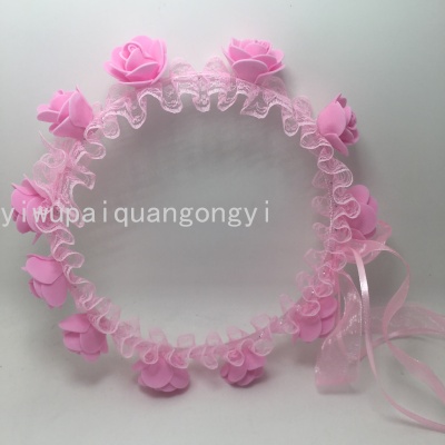 Korean Super Hot Princess Garland Children Headwear Garland Wholesale Flower Headband Ornament Wholesale