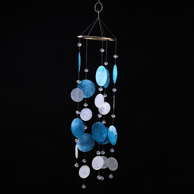 Factory Direct Sales Crafts Natural Marine Shell Lens Wind Chimes Birthday Gift Balcony Room Hanging Door Decoration
