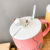 Cartoon Fishing Kitten Ceramic Cup Office with Cover with Spoon Cute Coffee Cup Fresh Student Couple Water Cup