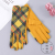 Autumn and Winter New Woolen Scottish Plaid Fashionable Warm Gloves Wind-Proof and Cold Protection Women's Riding Gloves Full Finger