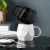 Revo Ceramic Black and White Lines Ceramic Cup Geometric Shape Black and White Mug Simple Nordic Style Cup