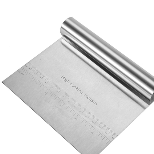 integrated scraper with scale flour scraper