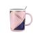 Nordic Exquisite Gold Painting Ceramic Cup Business Office Household Water Cup with Cover Spoon Practical Gifts Can Be Customized Student Cup