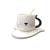 Creative Couple Coffee Mug Cat Peach Heart Shape Ceramic Coffee Set with Spoon
