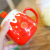 Korean Style Minimalist Fruit Mug Cute Girl Heart with Cover Spoon Ceramic Cup Creative Wedding Gift Cup