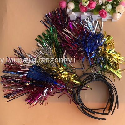 Foreign Trade Color Rain Hair Band Children's Festival Performance Headdress Hair Accessories Cheerleading Hair Accessor