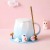 Revo Ceramic Gradient Color Cup Cute Cartoon Ceramic Cup with Silicone Cup Mat Mug One Piece Dropshipping