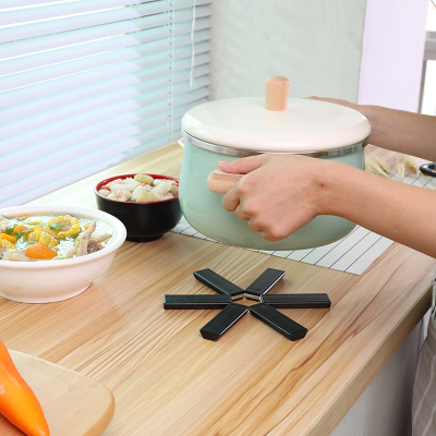 ABS Heat-Proof Flame Retardant Potholder Creative Insulation Pad Placemat Kitchen Folding Mat Potholder Sub Dining Table Cushion