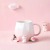 Revo Ceramic Gradient Color Cup Cute Cartoon Ceramic Cup with Silicone Cup Mat Mug One Piece Dropshipping
