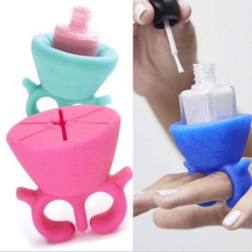 creative wearable nail polish bottles bracket