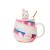 Korean Style Cute Cartoon Rabbit Ceramic Mug Creative Rainbow Rabbit Breakfast Milk Water Glass Office Coffee Cup