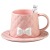 European-Style Bow Relief Mug Office Creative Ceramic Water Cup Afternoon Tea Coffee Set Set