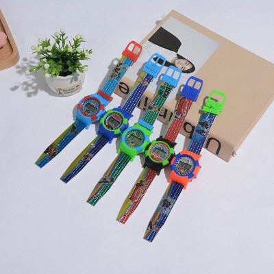 Factory Direct Creative Silicone Sport Watch Children Boys and Girls Electronic Watch Student Teenagers Cartoon