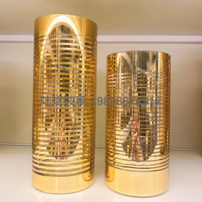 Gold Vase Electroplated Gold Glass Flower Vase High-End Vase Middle East Style Saudi Arabia Style