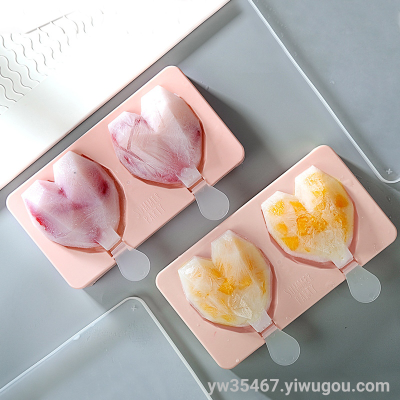 Y86-YJ015 Heart Shape with Lid Ice-Cream Mould Handmade DIY Ice Candy Ice Tray Ice Box Fruit Ice Cream Ice Tray