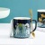 National Fashion Retro Mug Large Capacity Chinese Style Ceramic Cup with Cover Spoon Coffee Cup New Conference Gift Cup