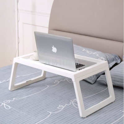 Multi-Functional Lazy Folding Fashion Computer Desk Plastic Dining Table Rack on Bed