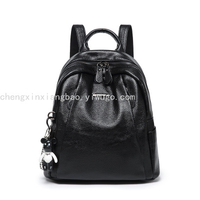 Trendy Women's Bags New Fashionable Backpack Small Casual Litchi Pattern Backpack Women's Leather One Piece Dropshipping