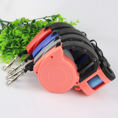 Multi-Color 3 M Hand Holding Rope Multi-Functional Dog with Garbage Bag Hand Holding Rope Can Be Automatic Flexible Tractor