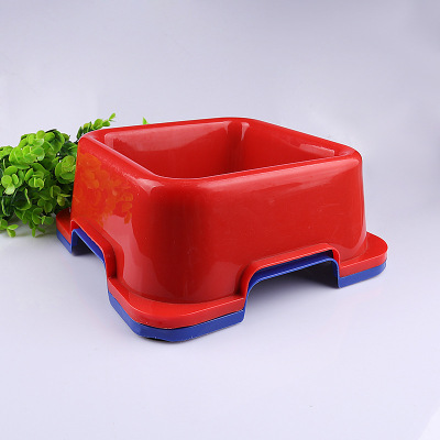 Portable Square Pet Bowl Non-Slip Leak-Proof Pet Bowl Multi-Color Optional Dog Edible Bowl Quality Assurance