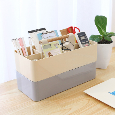 Coffee Table Storage Box Portable Creative Classification Table Storage Box Multi-Grid Desktop Plastic Storage Sundries Storage Basket