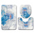 Christmas Snowman Bathroom Carpet Doormat Toilet Three-Piece Non-Slip Floor Mat Cross-Border Spot Wish Amazon 1