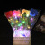 Artificial Luminous Rose Valentine's Day Gift Led Confession Gift Colorful Scoparium Supplies for Stall and Night Market