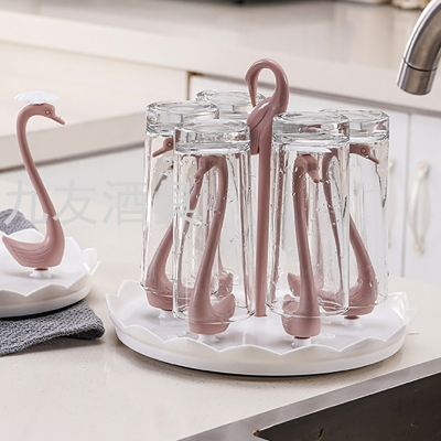 Cup Draining Board Household Creative Six-Seat Wine Glass Storage Rack Draining Tray Glass Cup Draining Shelf