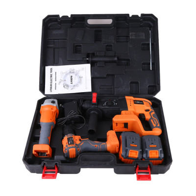 Industrial Grade Hammer & Drill Lithium Electric Hammer Charging Impact Drill Cutting Machine Toolbox Home Decoration Tools